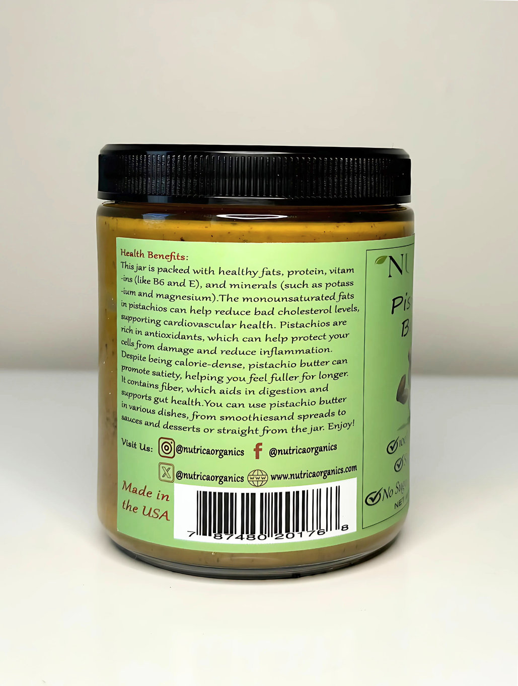 100% Natural Pistachio Butter