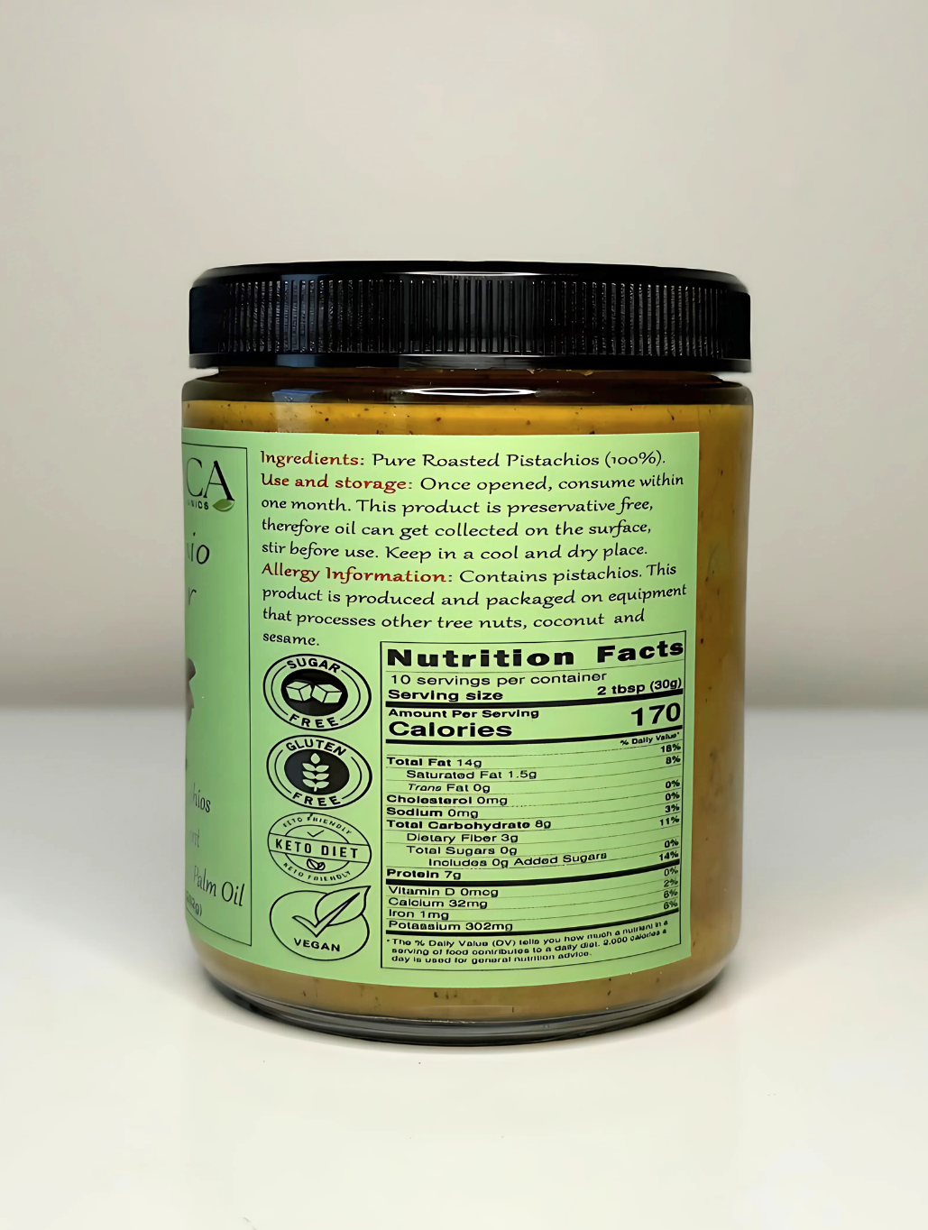 100% Natural Pistachio Butter